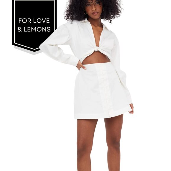 For Love And Lemons White Mini Dress. Size Medium. - Picture 1 of 7